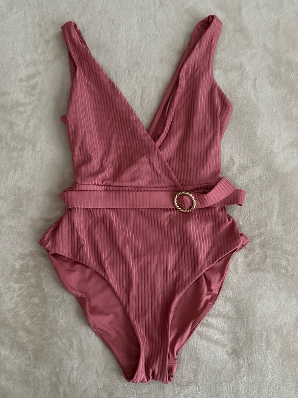 Onia Dusty Rose One-Piece with Decorative Buckle